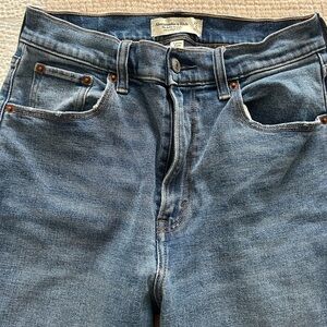Abercrombie & Fitch Dark Blue Cropped Jeans